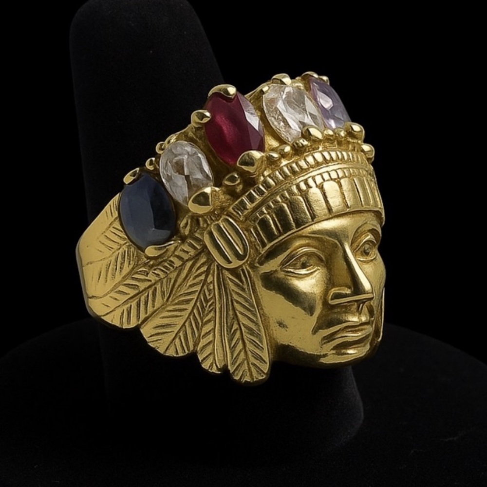 10K Gold, Indian Chief Ring, Florida State University 1 of 1 Custom Piece